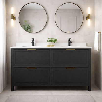 1200MM MATTE BLACK PLYWOOD FLOORSTANDING VANITY NB SINGLE BASIN