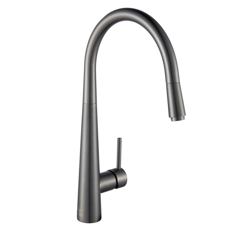CHASE ROUND PULLOUT KITCHEN SINK MIXER - GUNMETAL GREY - The Tile Collection™