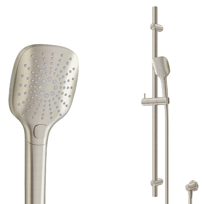 ELEMENTI SPLASH PLUS SQUARE / ION SLIDE SHOWER 3 FCT - BRUSHED NICKEL - The Tile Collection™