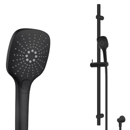 ELEMENTI SPLASH PLUS SQUARE / ION SLIDE SHOWER 900MM 3 FCT - BLACK - The Tile Collection™