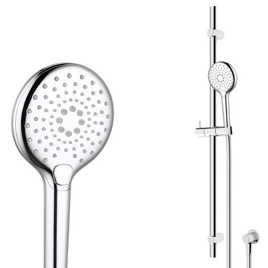 ELEMENTI SPLASH PLUS ROUND SLIDE SHOWER 900MM 3 FCT - CHROME - The Tile Collection™