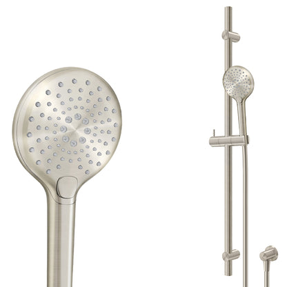 ELEMENTI SPLASH PLUS ROUND SLIDE SHOWER 900MM 3 FCT - BRUSHED NICKEL - The Tile Collection™