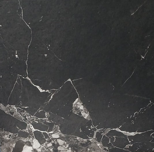 NOIR BLANC VEINS PORCELAIN MATTE TILE 600X600MM - $49/SQM