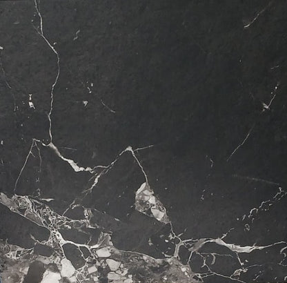NOIR BLANC VEINS PORCELAIN MATTE TILE 600X600MM - $49/SQM