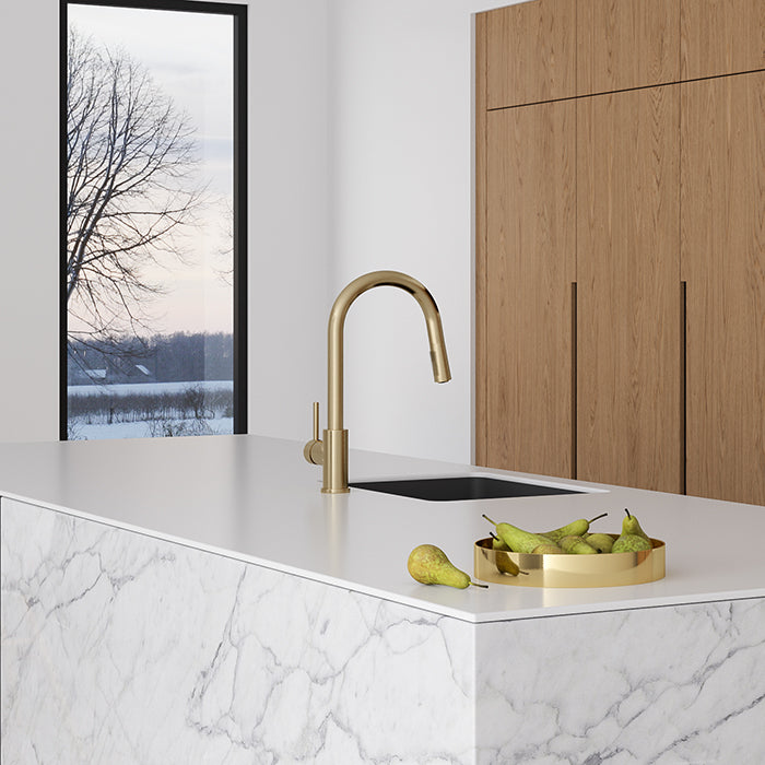 ELEMENTI UNO GOOSE NECK KITCHEN MIXER C/W POS - The Tile Collection™