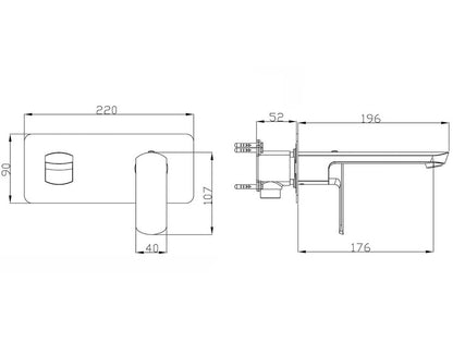 ELEMENTI ION WALL MOUNT BASIN MIXER RANGE - 5 COLOURS - The Tile Collection™