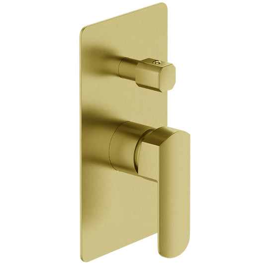 ELEMENTI ION DIVERTER MIXER - BRUSHED BRASS - The Tile Collection™