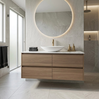 ROSEWOOD WALL HUNG VANITY | 1200MM | SINGLE BASIN | PLYWOOD