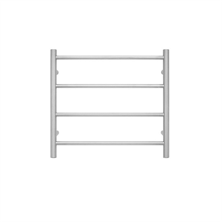 TRANQUILLITY JERSEY 4 BAR ROUND HEATED TOWEL WARMER 500H*550W*120D- BRUSHED STAINLESS