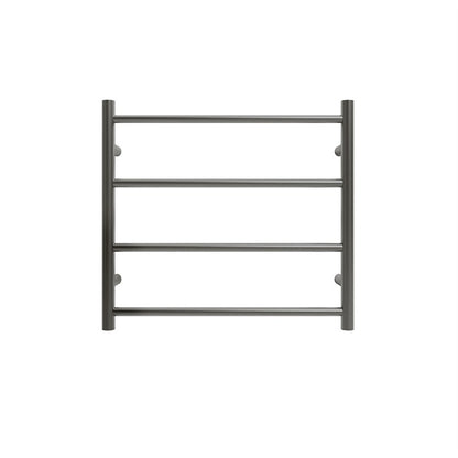TRANQUILLITY JERSEY 4 BAR ROUND HEATED TOWEL WARMER 500H*550W*120D- BRUSHED GUNMETAL