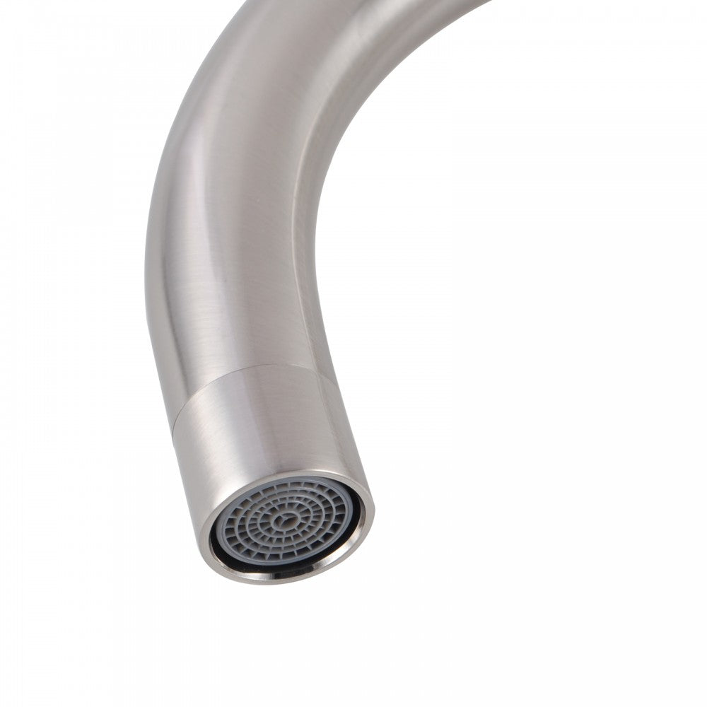 OPAL CLASSIC ROUND GOOSENECK KITCHEN SINK TAP - BRUSHED NICKEL - The Tile Collection™