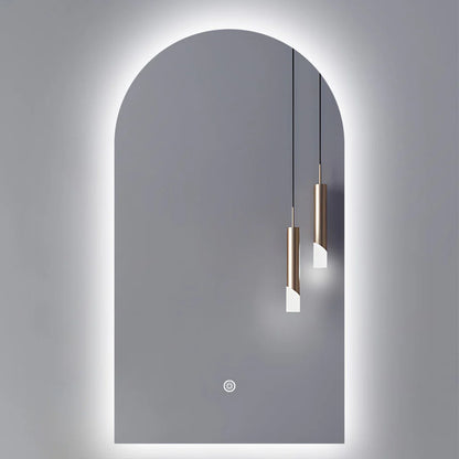 900X500MM BIANCA ARCH SHAPE BACKLIT LED MIRROR DN | DEFOGGER | 3 COLOUR LIGHTS
