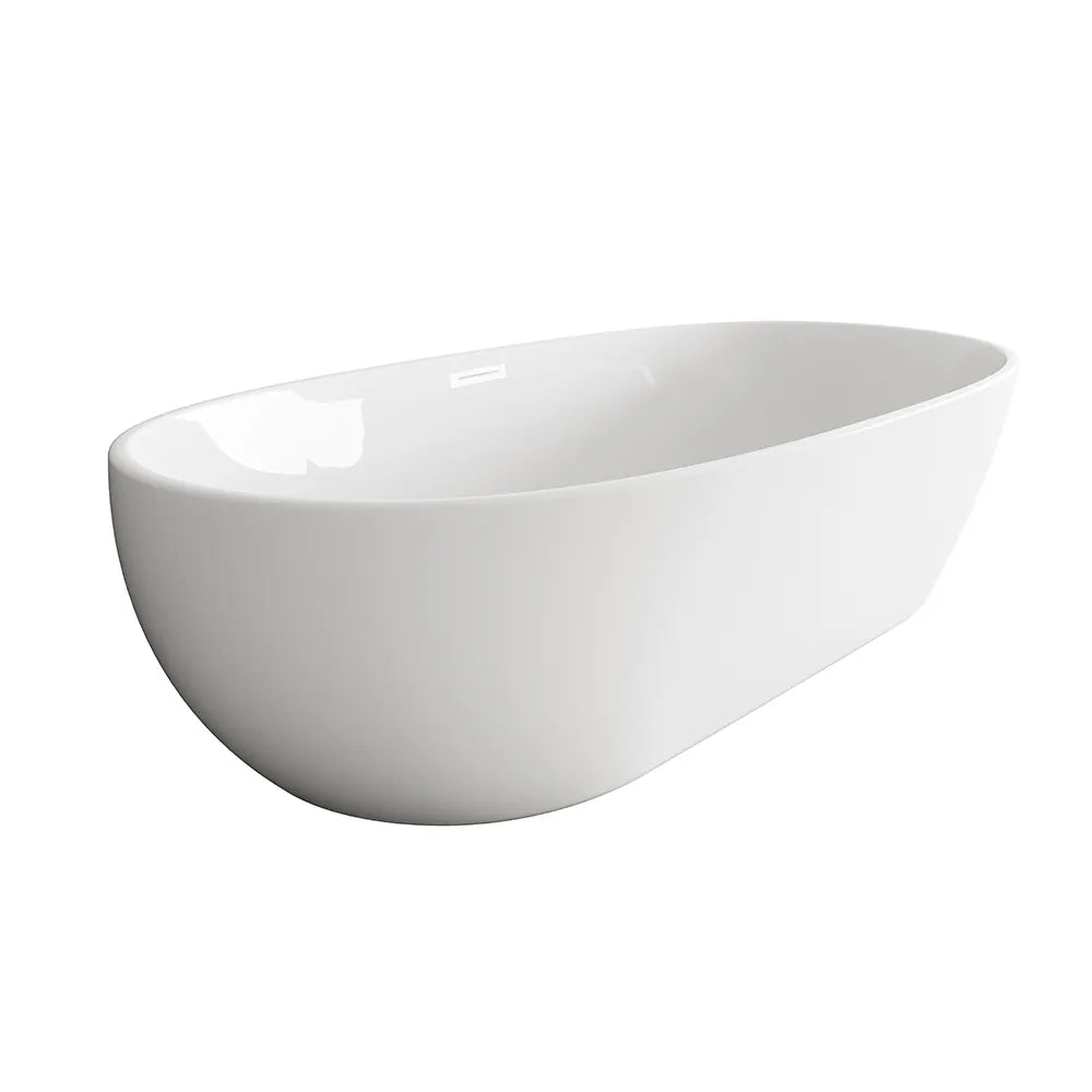 1370MM OVAL FREESTANDING BATH - WHITE (ONLINE ONLY)