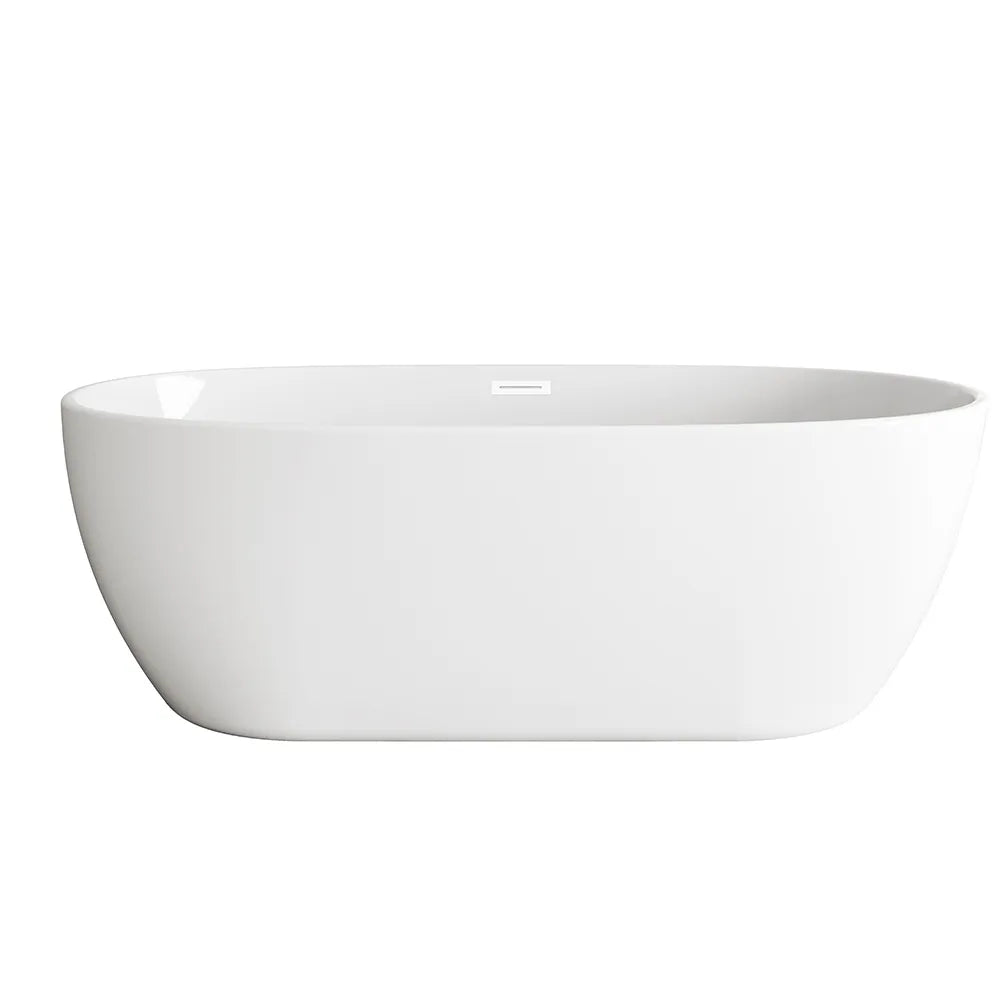 Oval Freestanding Bathtub 1700mm - Gloss White