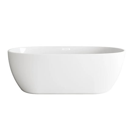 Oval Freestanding Bathtub 1700mm - Gloss White