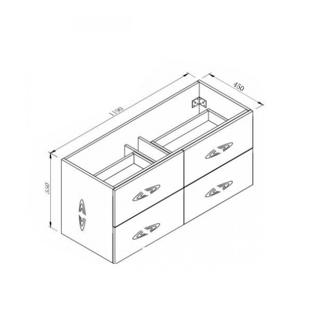 NELSON WALL HUNG VANITY | 1200MM | BLACK & LIGHT OAK | PLYWOOD| SINGLE BASIN - The Tile Collection™