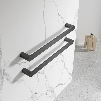 12V ROUND HORIZONTAL SINGLE HEATED TOWEL BAR | 600MM | 5 COLOURS | DN
