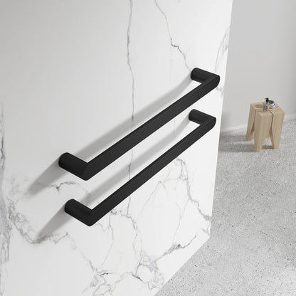 12V ROUND HORIZONTAL SINGLE HEATED TOWEL BAR | 600MM | 5 COLOURS | DN