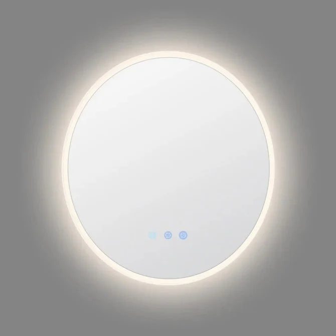 600MM ROUND LED MIRROR WITH MOTION SENSOR | DEMISTER | 3 COLOUR LIGHTS