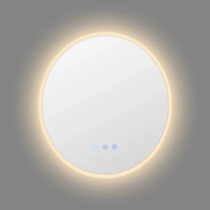 600MM ROUND LED MIRROR WITH MOTION SENSOR | DEMISTER | 3 COLOUR LIGHTS