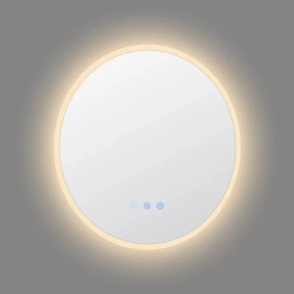 600MM ROUND LED MIRROR WITH MOTION SENSOR | DEMISTER | 3 COLOUR LIGHTS