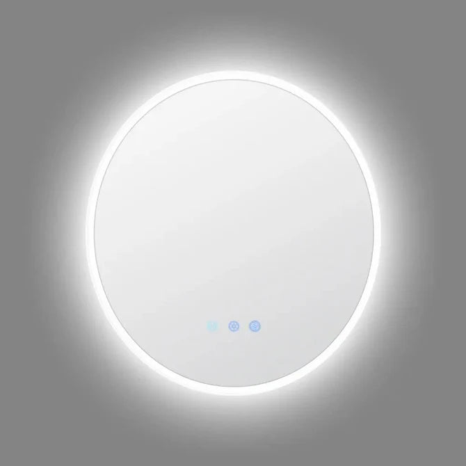600MM ROUND LED MIRROR WITH MOTION SENSOR | DEMISTER | 3 COLOUR LIGHTS