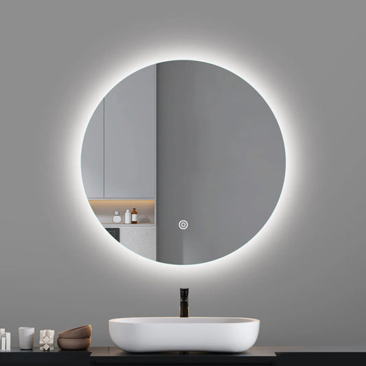 800MM BIANCA ROUND BACKLIT MIRROR DN | DEFOGGER | 3 COLOUR LIGHTS