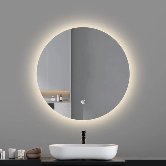 800MM BIANCA ROUND BACKLIT MIRROR DN | DEFOGGER | 3 COLOUR LIGHTS