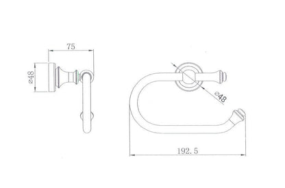 MEDOC TOILET PAPER HOLDER RANGE - 4 FINISHES