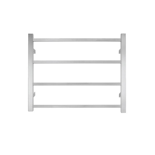TRANQUILLITY JERSEY 4 BAR SQUARE HEATED TOWEL WARMER 500H*620W*120D- BRUSHED STAINLESS