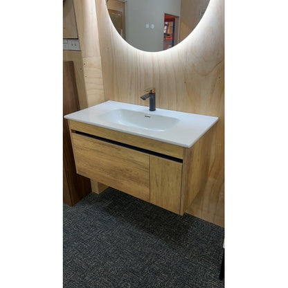 HONEY OAK WALL HUNG VANITY | 1200MM SINGLE BASIN VANITY | BC13 - The Tile Collection™