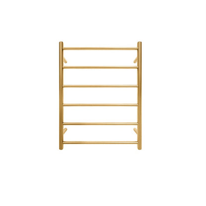 TRANQUILLITY JERSEY 6 BAR ROUND HEATED TOWEL WARMER 780H*600W*120D- BRUSHED BRASS