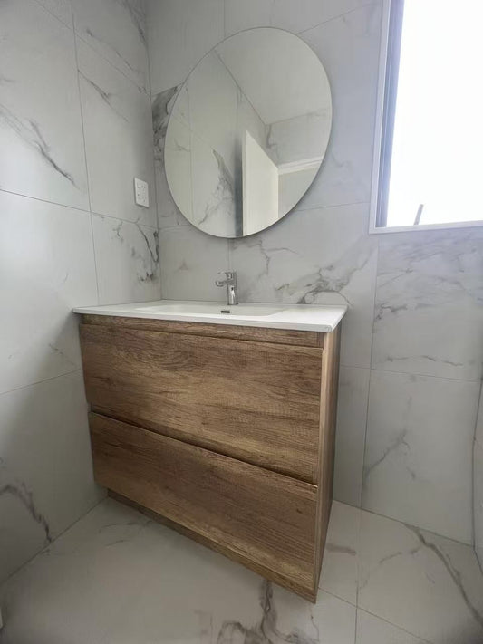 600MM PLYWOOD FLOOR STANDING VANITY LX60 WITH CERAMIC TOP