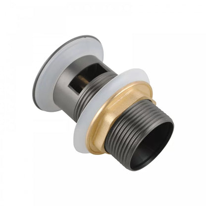 32MM SOLID BRASS BASIN POP UP WASTE WITH OVERFLOW - GUNMETAL GREY - The Tile Collection™