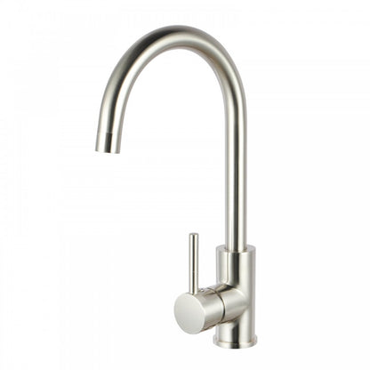 OPAL CLASSIC ROUND GOOSENECK KITCHEN SINK TAP - BRUSHED NICKEL - The Tile Collection™