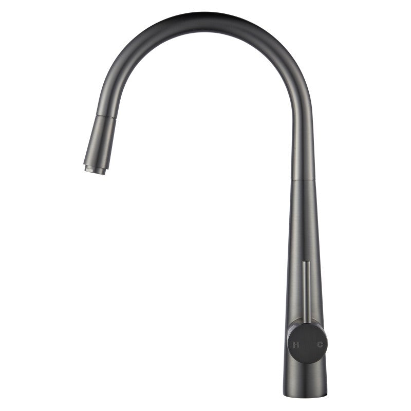 CHASE ROUND PULLOUT KITCHEN SINK MIXER - GUNMETAL GREY - The Tile Collection™
