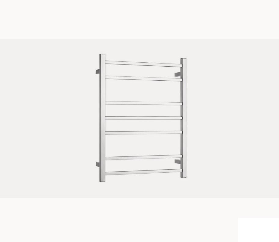 7 Bar Heated Towel Rail - Chrome
