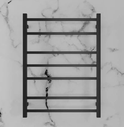 7 BAR SQUARE HEATED TOWEL RAIL DN 800H*600W*120D- BRUSHED GUNMETAL