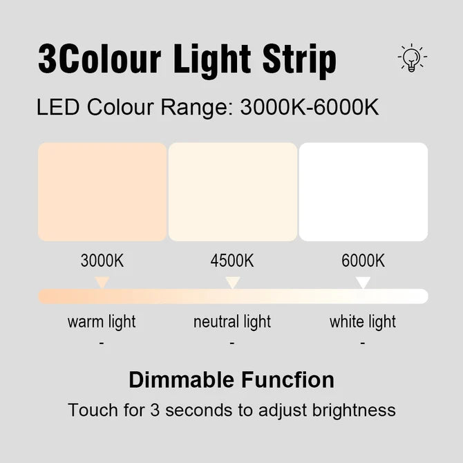 700MM ROUND BACKLIT LED MIRROR WITH MOTION SENSOR  DEFOGGER | 3 COLOUR LIGHTS