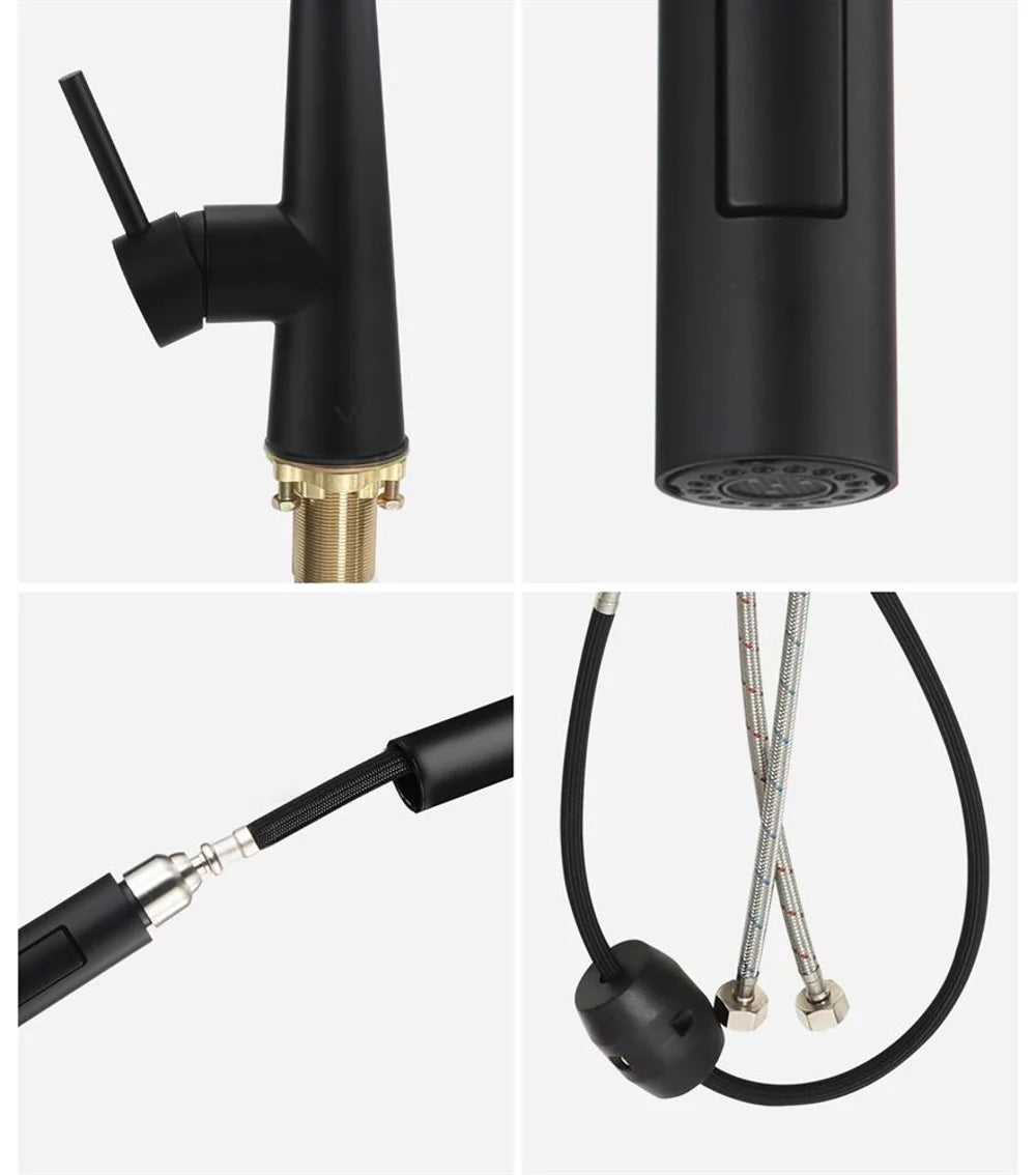 ROMA GOOSENECK PULLOUT KITCHEN SINK MIXER | 5 COLOURS - The Tile Collection™