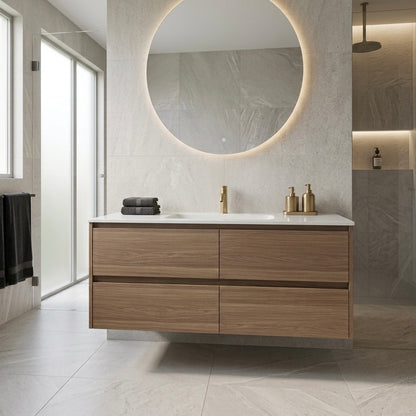 ROSEWOOD WALL HUNG VANITY | 1200MM | SINGLE BASIN | PLYWOOD