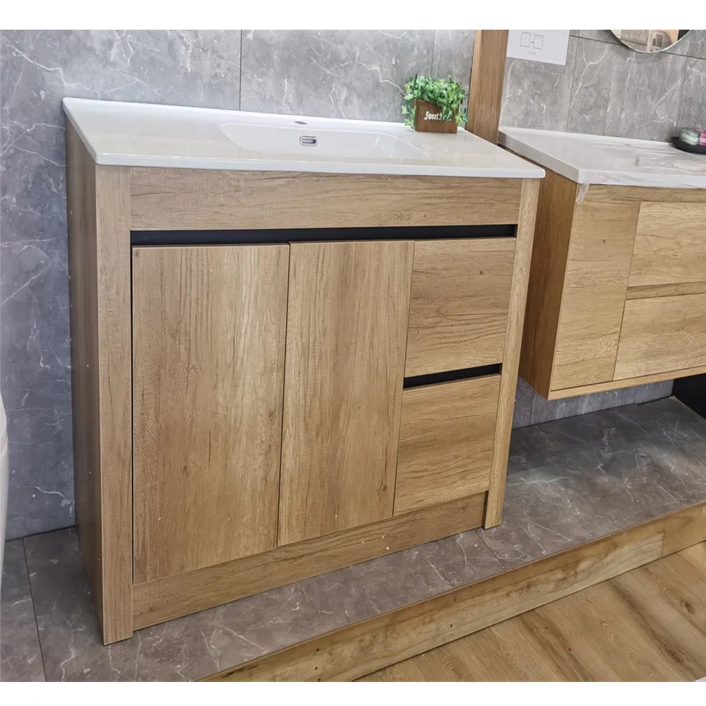 BC7 750mm PLYWOOD FLOOR STANDING VANITY WITH CERAMIC TOP - The Tile Collection™