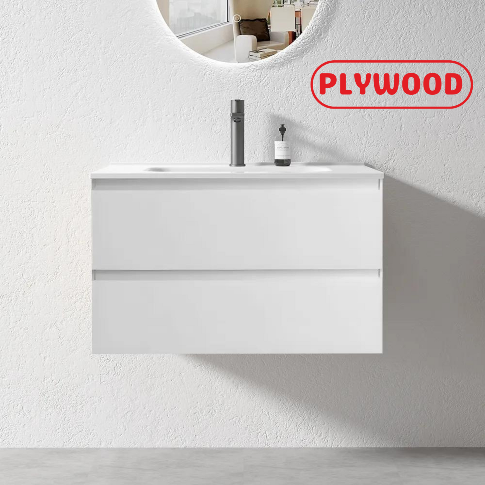 NELSON WALL HUNG VANITY | 750MM | GLOSS WHITE | PLYWOOD - The Tile Collection™