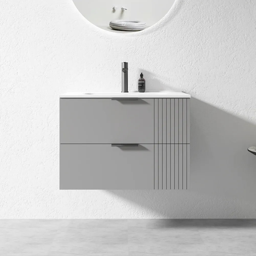 900MM AURA WALL HUNG VANITY GREY | PLYWOOD - The Tile Collection™