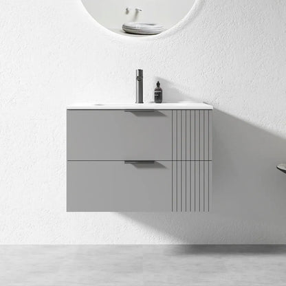 900MM AURA WALL HUNG VANITY GREY | PLYWOOD - The Tile Collection™
