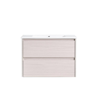 Ash Grey Wall Hung Vanity 750mm, Plywood Wall Hung Vanity NZ, Bathroom Floating Vanity NZ