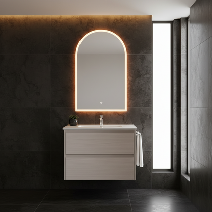 750mm Plywood Wall Hung Vanity Ash Grey, Bathroom Wall hung Vanity NZ, Plywood bathroom vanity NZ