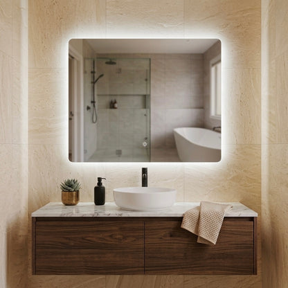 900X750MM RECTANGULAR BACKLIT LED MIRROR WITH DEMISTER DN | TOUCH CONTROL | 3 COLOUR TEMPERATURES