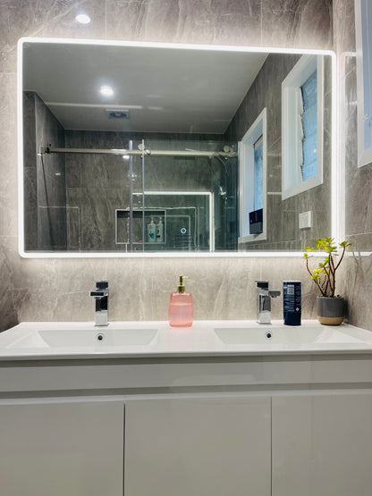 1200X800MM FRONT-LIT LED MIRROR  WITH DEMISTER DN | TOUCH CONTROL | 3 COLOUR TEMPERATURES