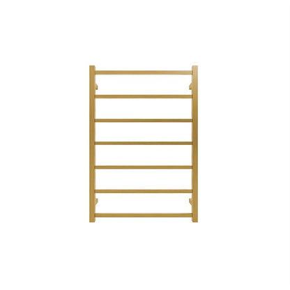 TRANQUILLITY JERSEY 7 BAR SQUARE HEATED TOWEL WARMER 920H*620W*120D- BRUSHED BRASS
